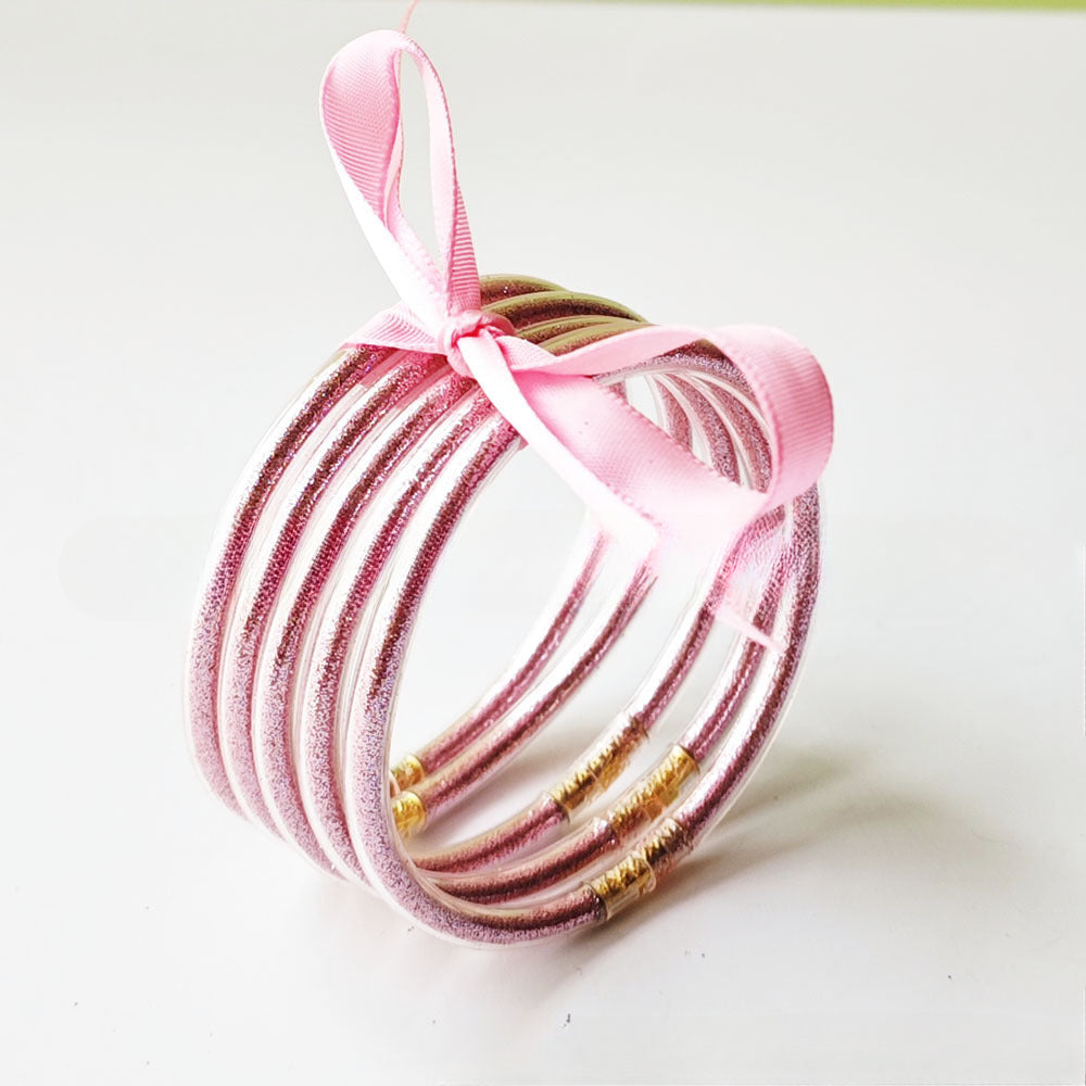 Wholesale Silicone Women's Bow Gold Powder Bracelet